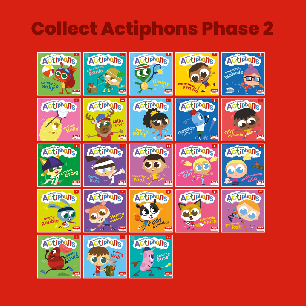 Learn Phonics with Actiphons: PHASE 2 READING BOOK COLLECTION
