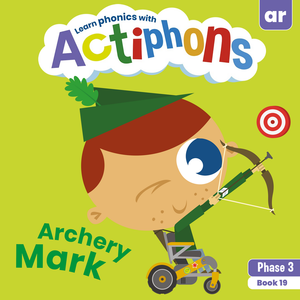 Learn phonics with Actiphons Archery Mark 'ar' sound reading book front cover