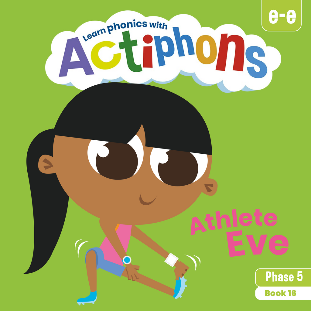 Learn phonics with Actiphons Athlete Eve 'e-e' sound reading book front cover