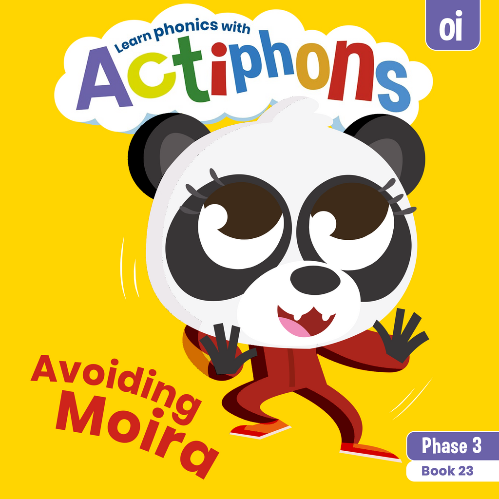 Learn phonics with Actiphons Avoiding Moira 'oi' sound reading book front cover