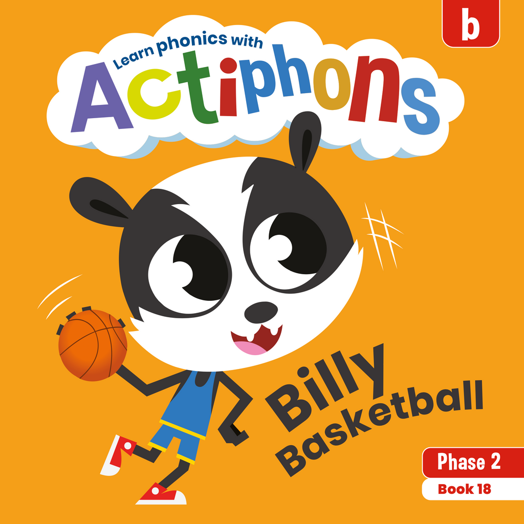 Learn phonics with Actiphons Billy Basketball 'b' sound reading book front cover
