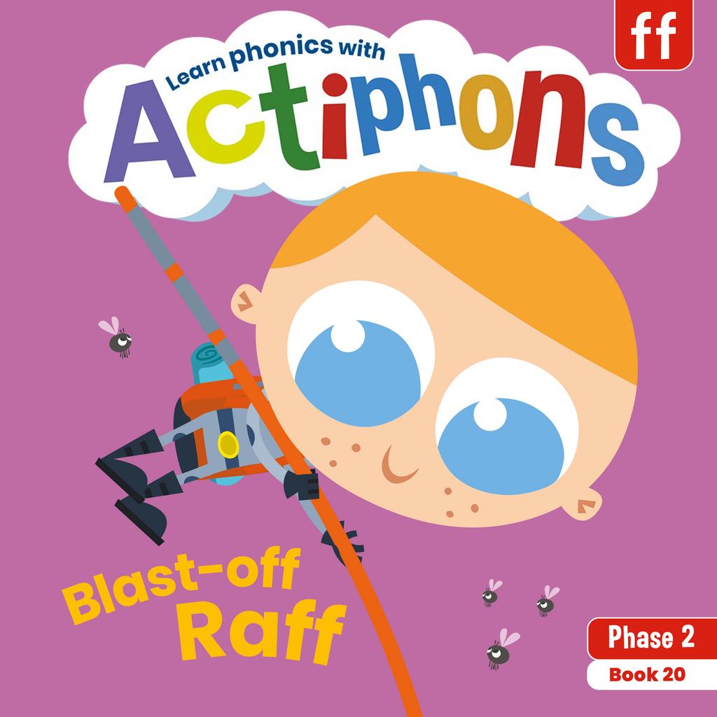 Learn phonics with Actiphons Blast-off Raff 'ff' sound reading book front cover