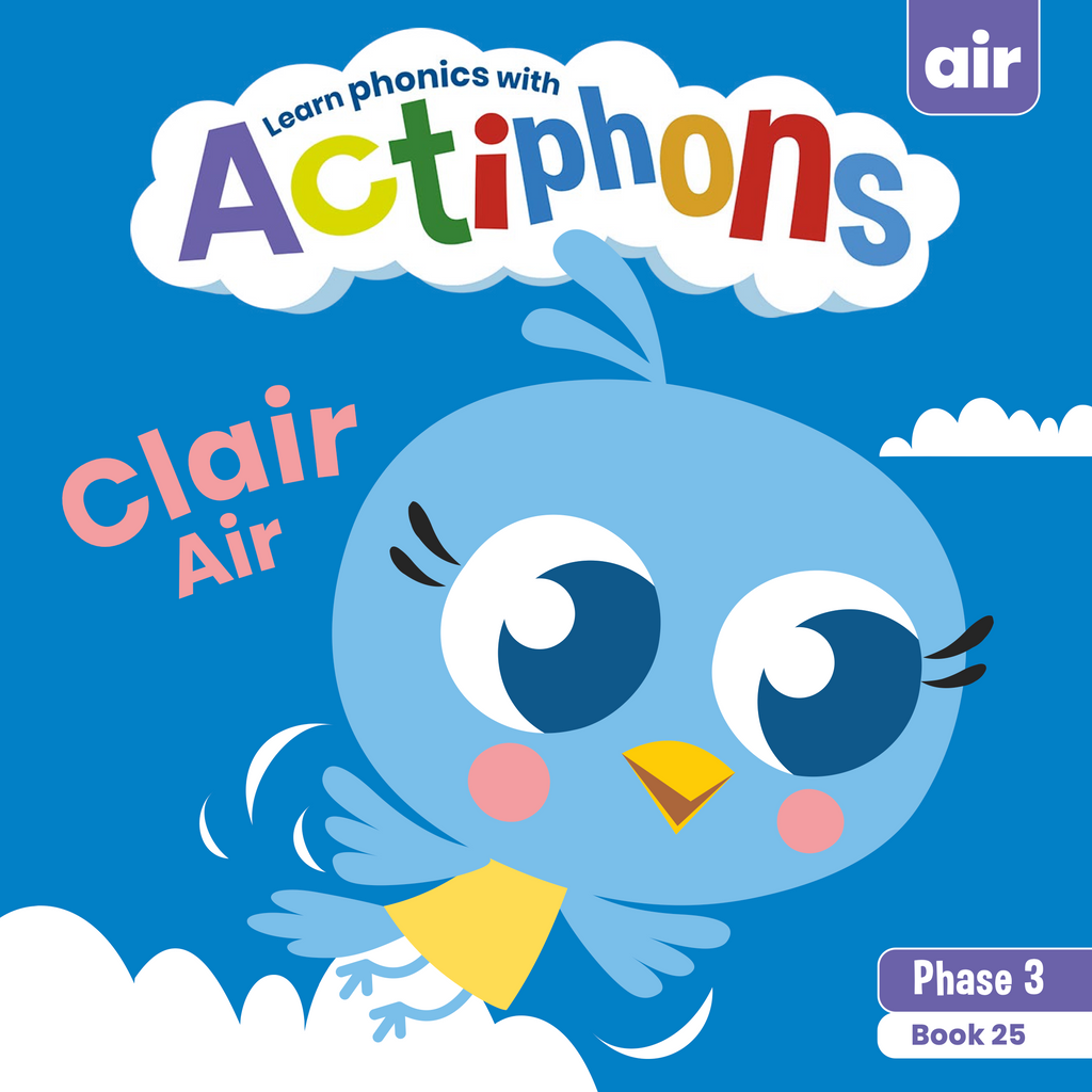Learn phonics with Actiphons Clair Air 'air' sound reading book front cover