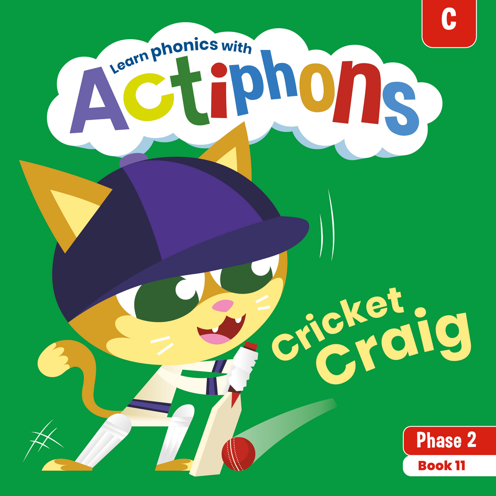 Learn phonics with Actiphons Cricket Craig 'c' sound reading book front cover