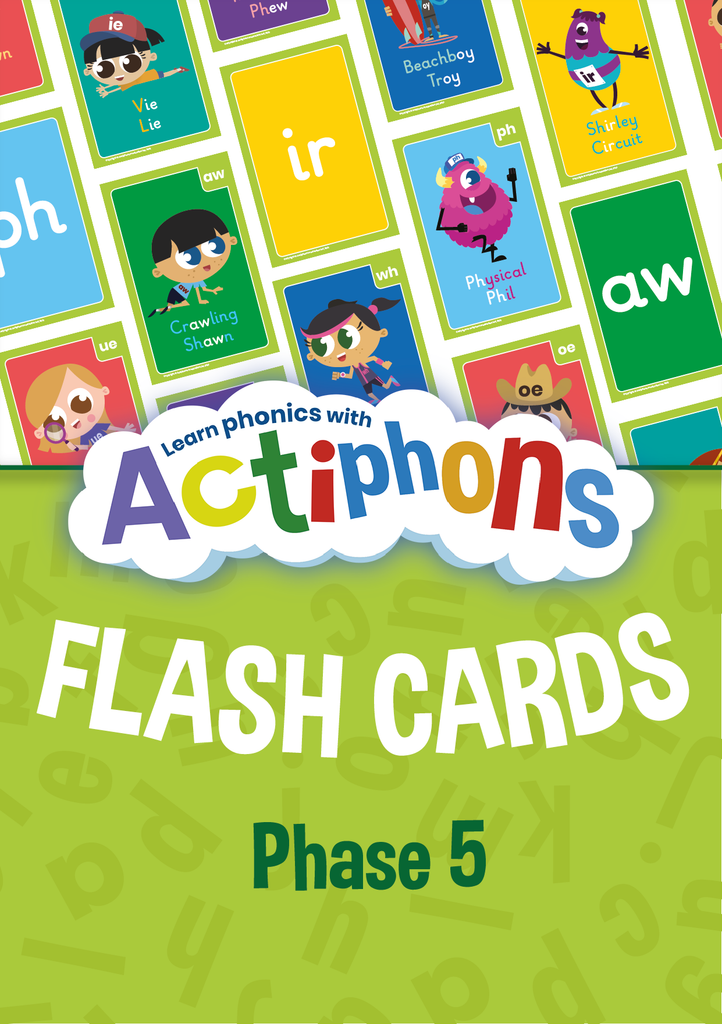 Phase 5 Phonics Actiphons Flash Cards front cover