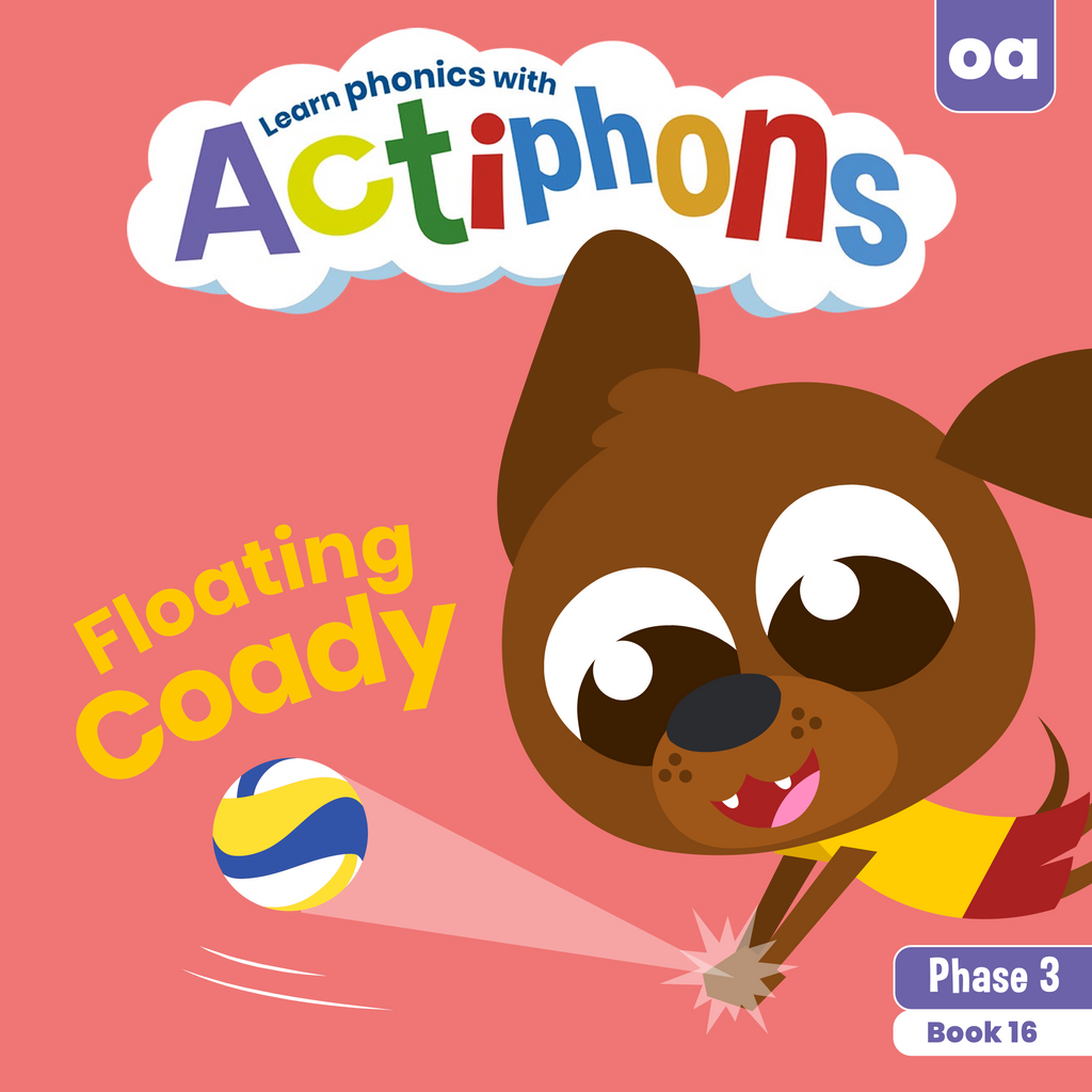 Learn phonics with Actiphons Floating Coady 'oa' sound reading book front cover