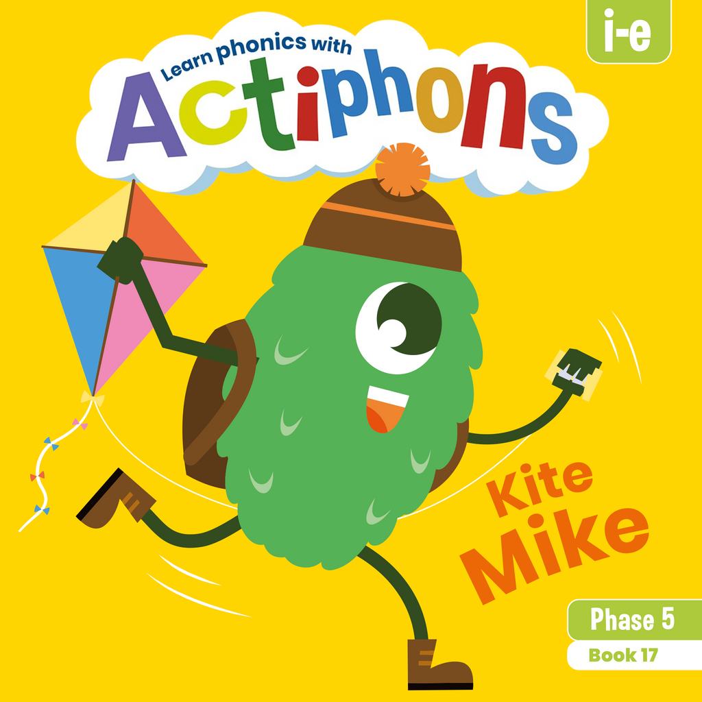 Learn phonics with Actiphons Kite Mike 'i-e' sound reading book front cover