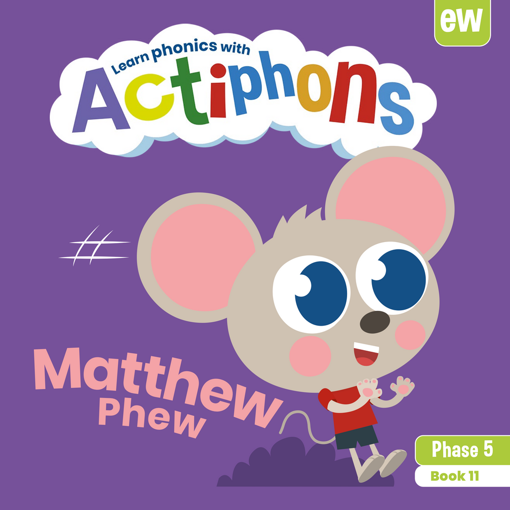 Learn phonics with Actiphons Matthew Phew 'ew' sound reading book front cover