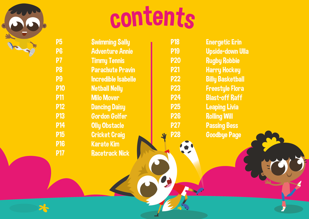 Phase 2 Physical Phonics sporty games content page