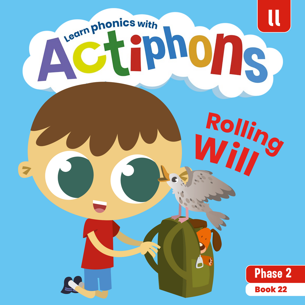 Learn phonics with Actiphons Rolling Will 'll' sound reading book front cover