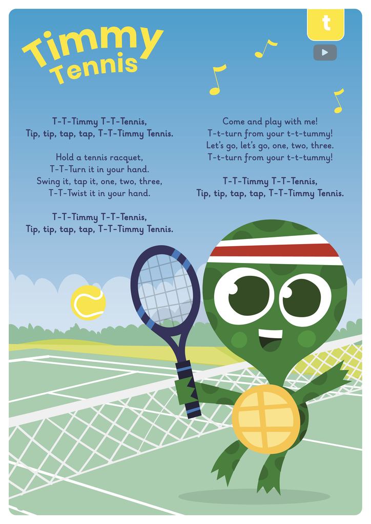Learn Phonics with Actiphons Timmy Tennis Phase 2 Song lyrics 