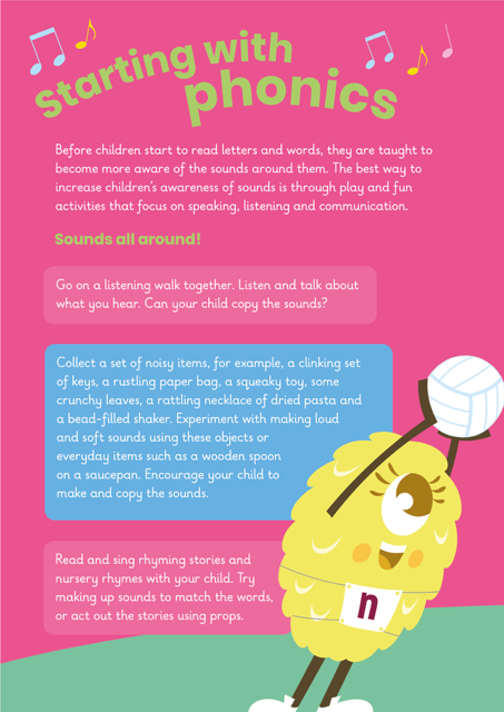 Learn phonics with Actiphons A parents guide starting phonics page with Netball Nelly