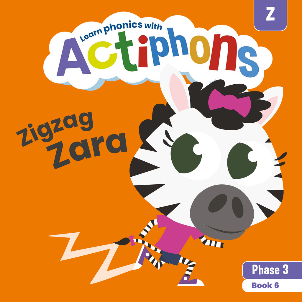 Learn phonics with Actiphons Zigzag Zara 'z' sound reading book front cover