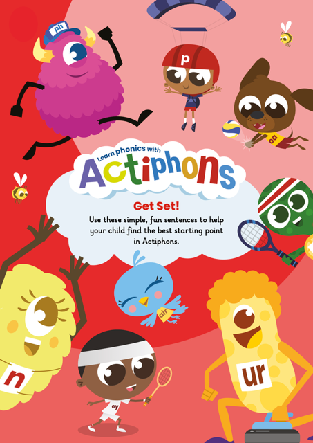 Learn phonics with Actiphons A parents guide simple sentences introduction page