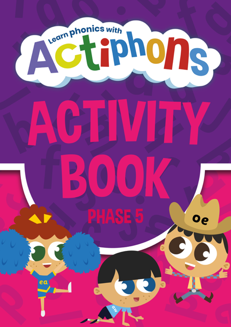 Phase 5 Phonics Actiphons Activity book front cover 