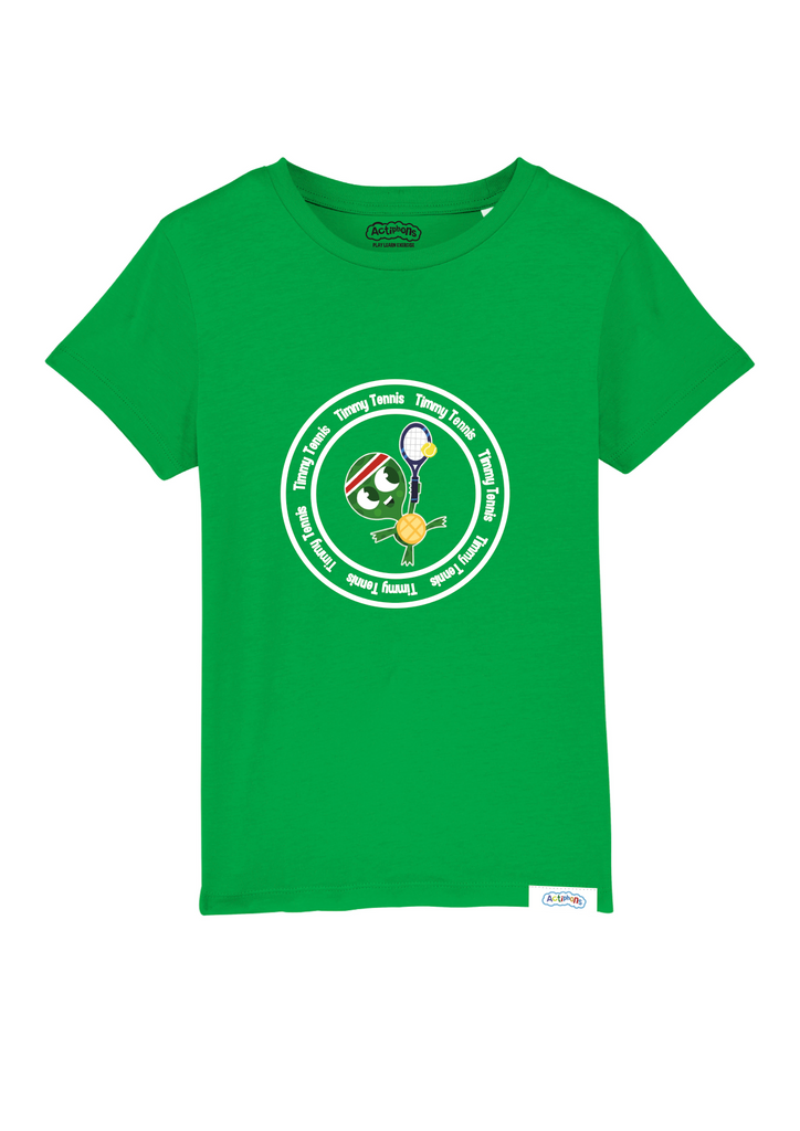 Timmy Tennis Fresh Green 100% Organic T-Shirt with labels